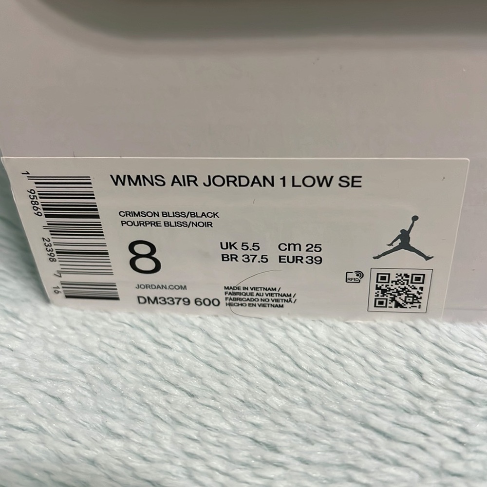 NWT/NIB Air Jordan 1 Low - Crimson Bliss - Picture 5 of 5